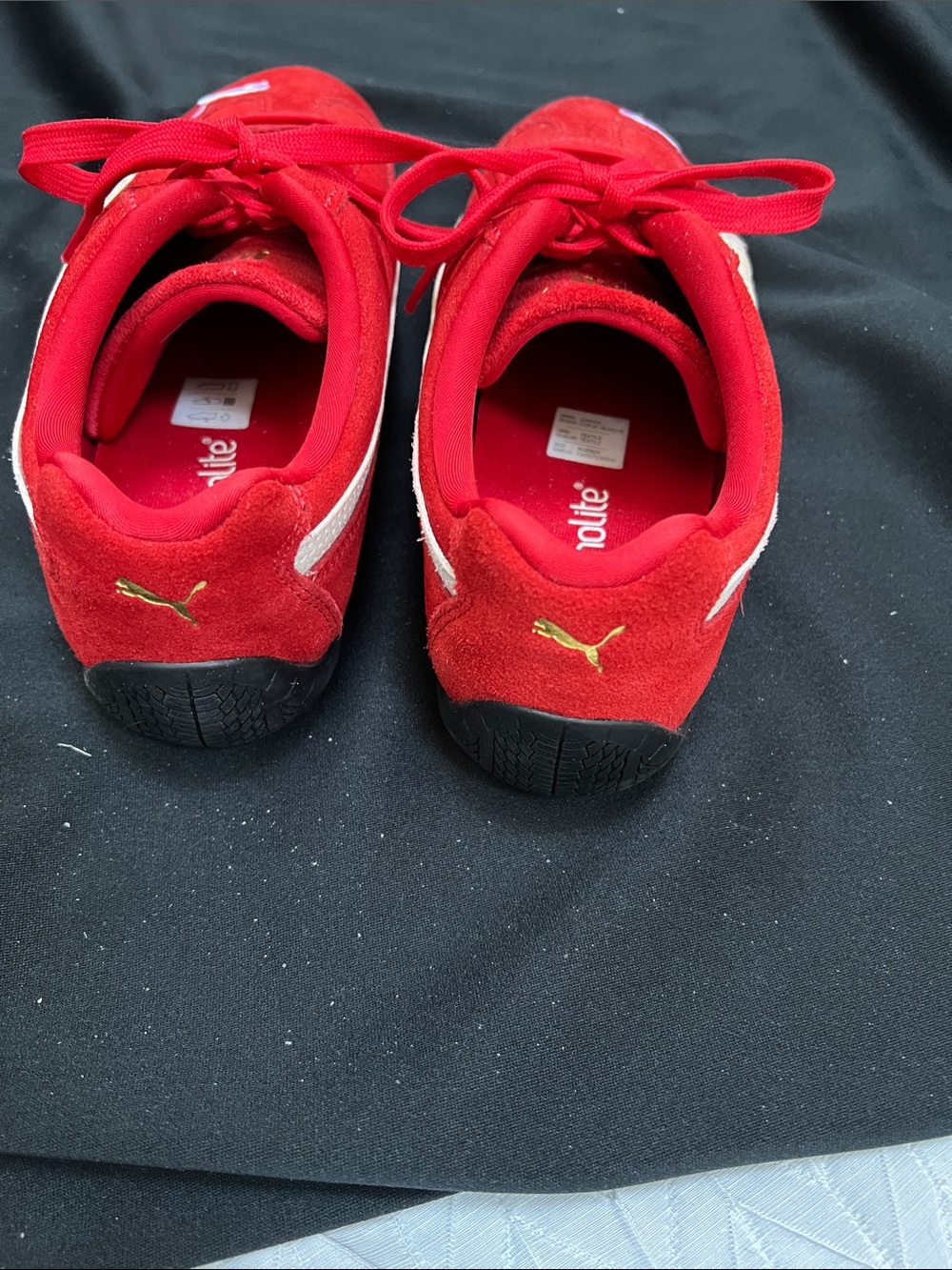Puma Red Suede Sneakers with White Formstrip - Picture 3 of 5